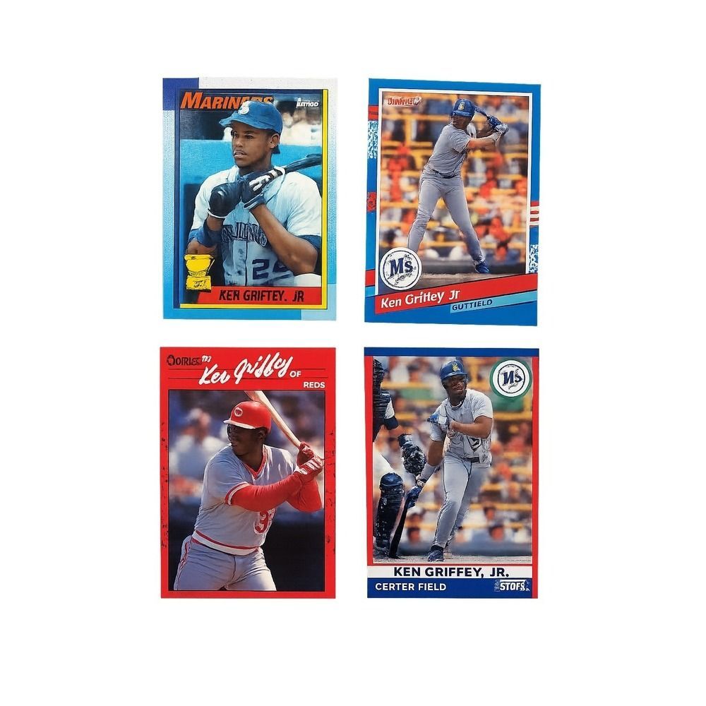 Ken Griffey Jr Lot of 4 1989-91 Topps Donruss Score Mariners HOF